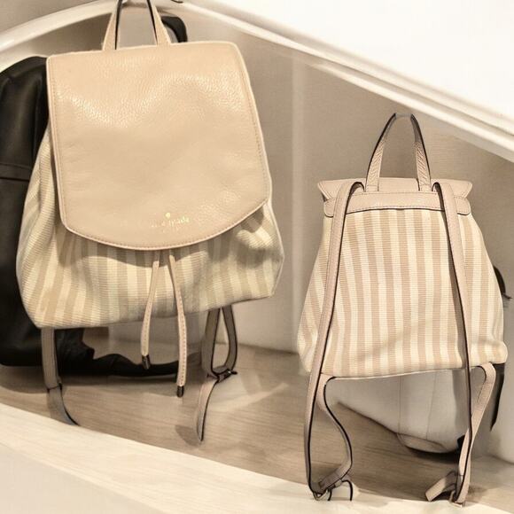 Kate Spade Mulberry Street Small Breezy Striped Backpack, Ottoman Stripe/Pumice - Picture 10 of 10